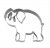 Cookie cutter Elefant