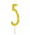 Sifferljus guldglitter 5