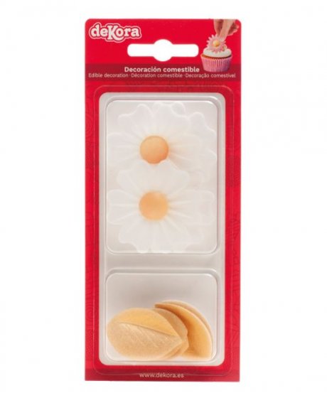 Syötävät waferkoristeet kultaiset kukat & lehdet
