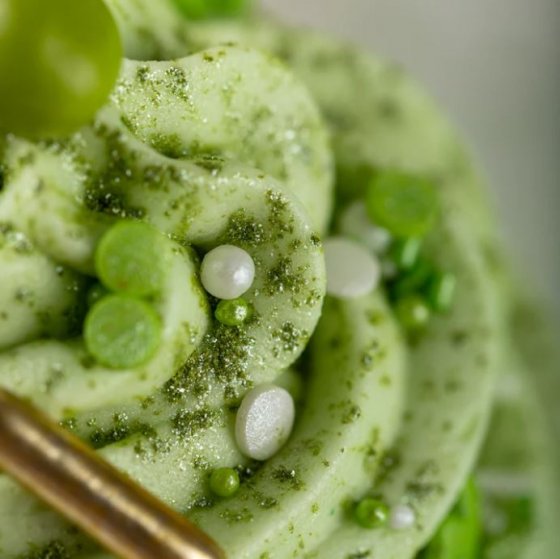 Ätbart glitter grön