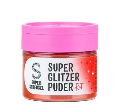 Ätbart glitter röd