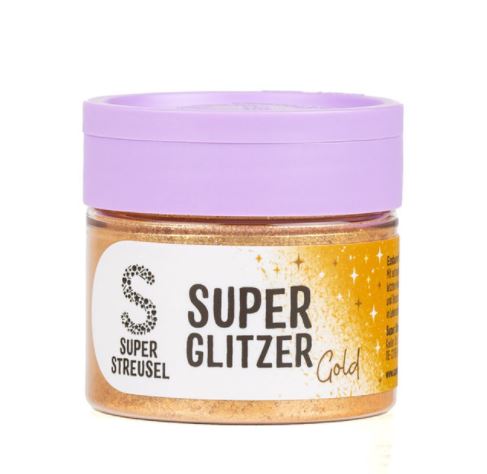 Ätbart glitter guld
