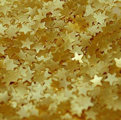Ätbart glitter guldstjärnor