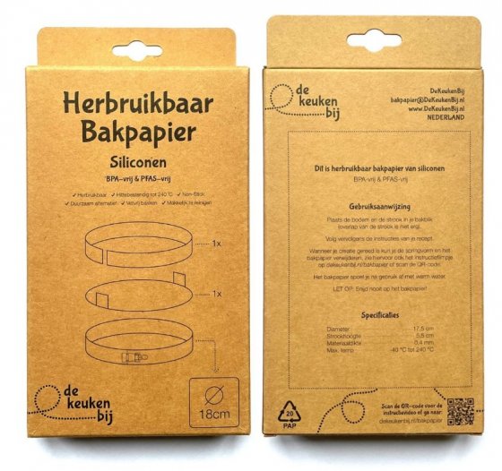 Återanvändningsbart bakplåtspapper i silikon Ø18 cm