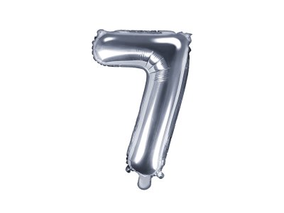 Folieballong silver 35 cm - Nr 7
