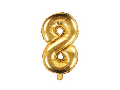 Folieballong guld 35 cm - Nr 8