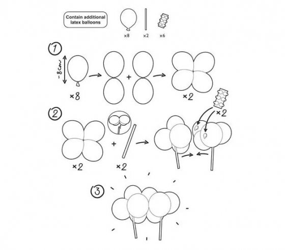 Cake topper ballonger