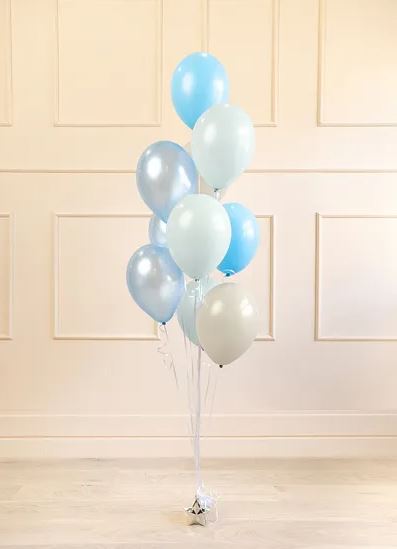 Ballonger Mix ljusblå 10 st