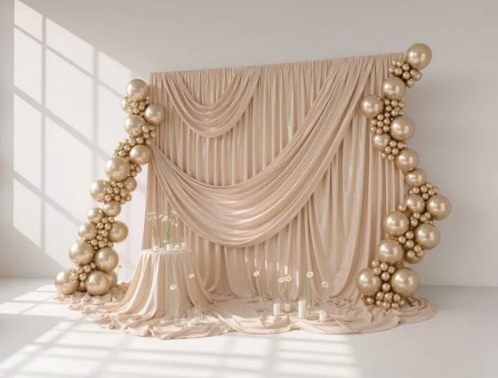 Glossy balloons champagne gold