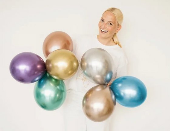Glossy balloons champagne gold