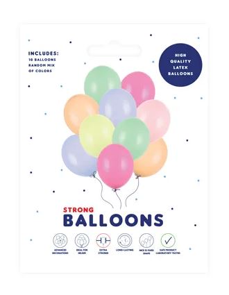 Ballonger pastellfärger