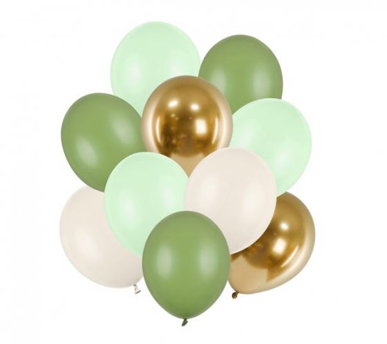 ballonger grön & guld