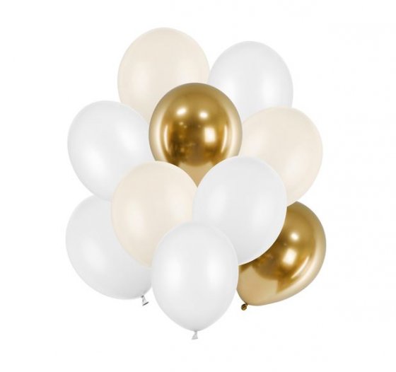 ballonger guld & vit