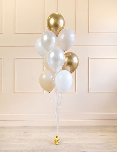 ballonger guld & vit