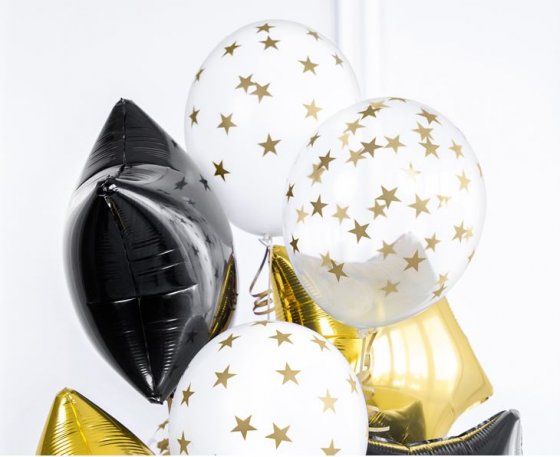 Ballonger med guldstjärnor