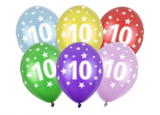 Ballonger med siffran 10