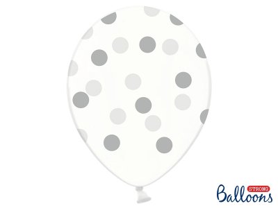 Ballonger Crystal Clear Silver Dots