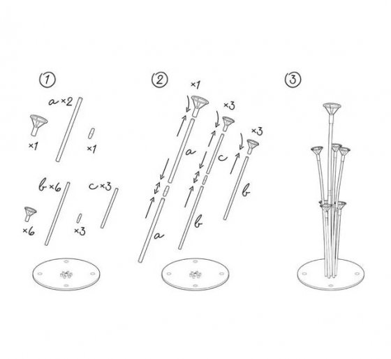 Ballongställning 72 cm
