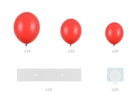 Balloon garland röda ballonger