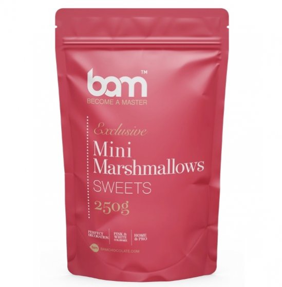 FYND! BF 30-09-2026 BAM Mini Marshmallow rosa/vit 250 g
