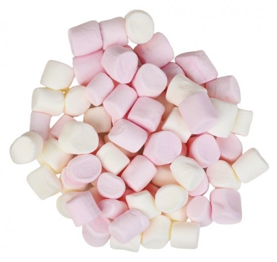 BAM Mini Marshmallow rosa/vit 250 g