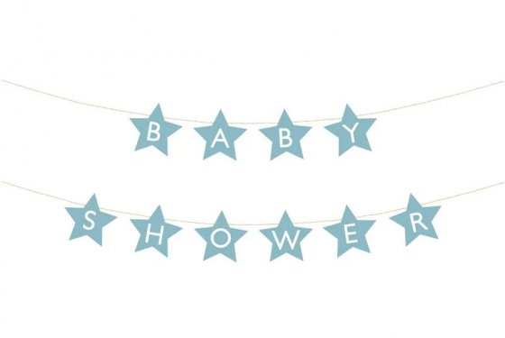 Banner baby shower blå