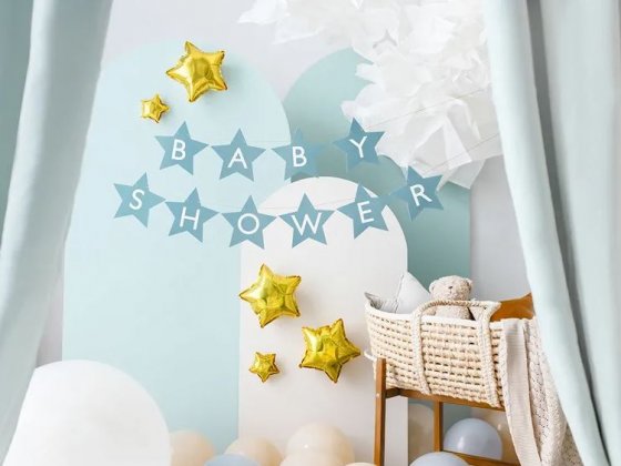 Banner baby shower blå