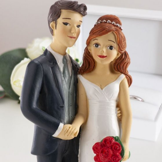 Morsiuspari Holding hands 18 cm