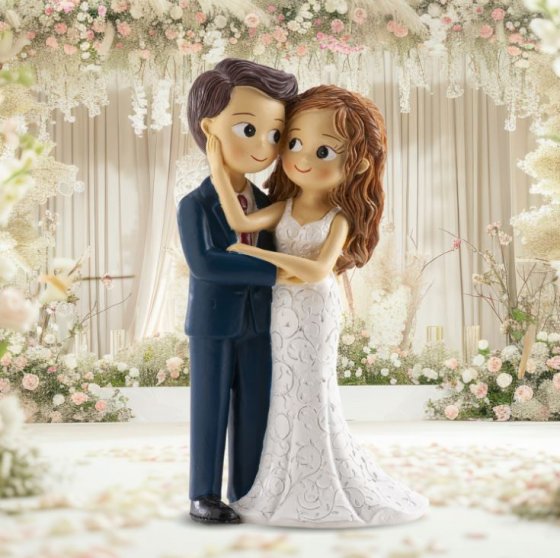 Dekora brudpar till tårta