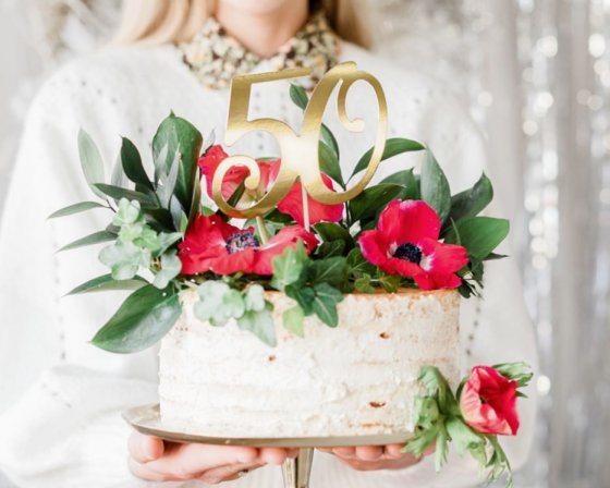 Cake topper 50 år