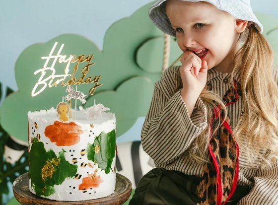 Cake topper Guld