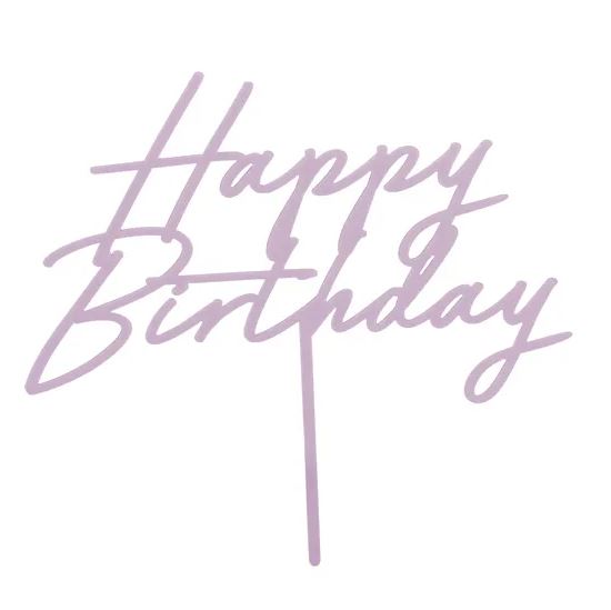 Cake topper Happy Birthday