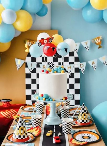 Cake topper ballonger bilar