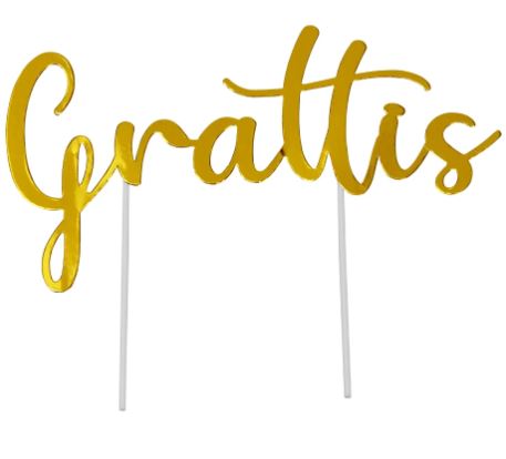 Cake topper grattis