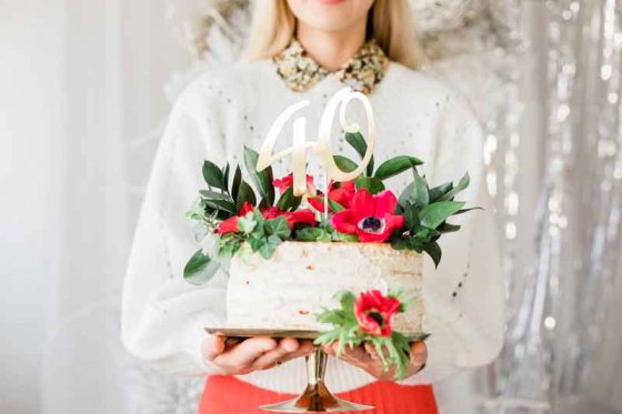 Cake topper Guld Födelsedag 40 år