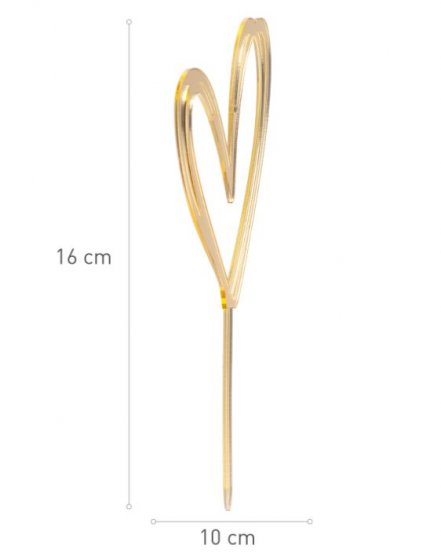 Cake topper guldhjärta