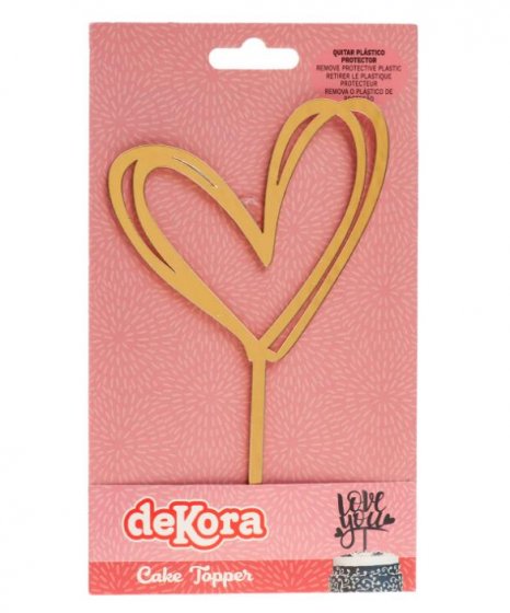 Cake topper guldhjärta