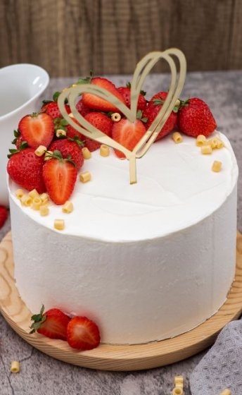 Cake topper guldhjärta