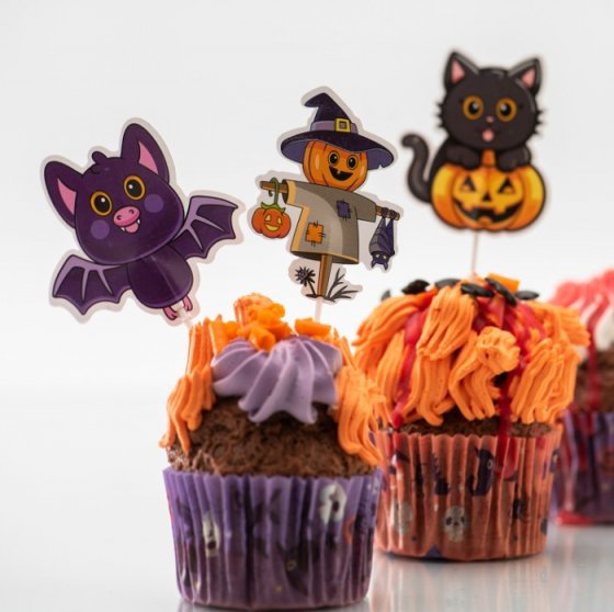 Cupcake Toppers Halloween 16 st