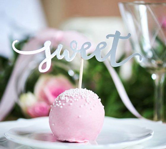 Cupcake toppers silver