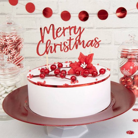 Cake topper Merry Christmas