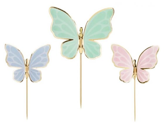 Cake toppers fjärilar