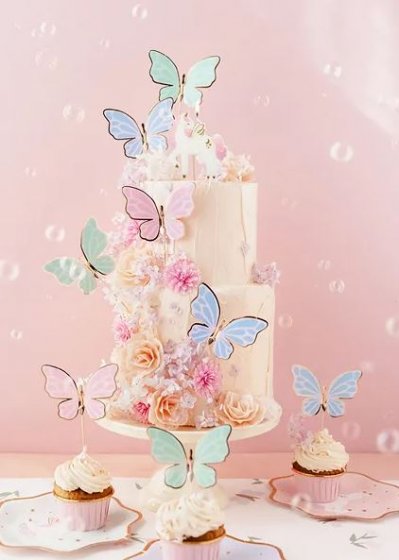 Cake toppers fjärilar
