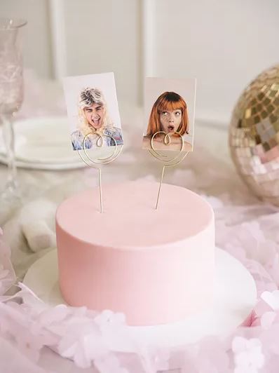 cake topper guldhjärtan