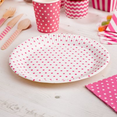 Tallrikar Carnival Dots Pink