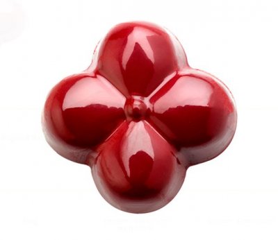 röd chokladfärg power flower