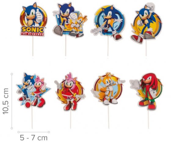 Cupcake Toppers Sonic 16 st