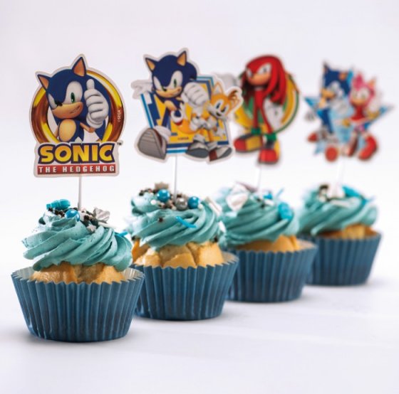 Cupcake Toppers Sonic 16 st