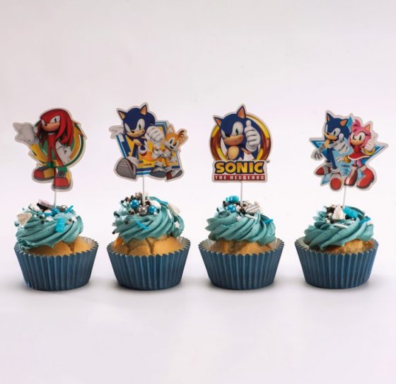 Cupcake Toppers Sonic 16 st