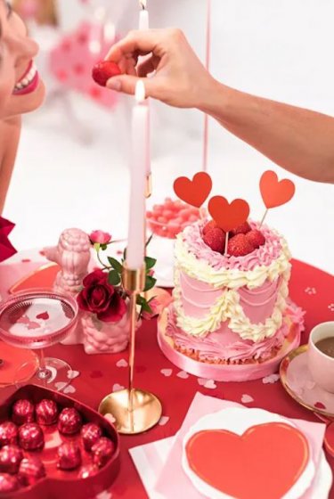 Cupcake toppers röda hjärtan